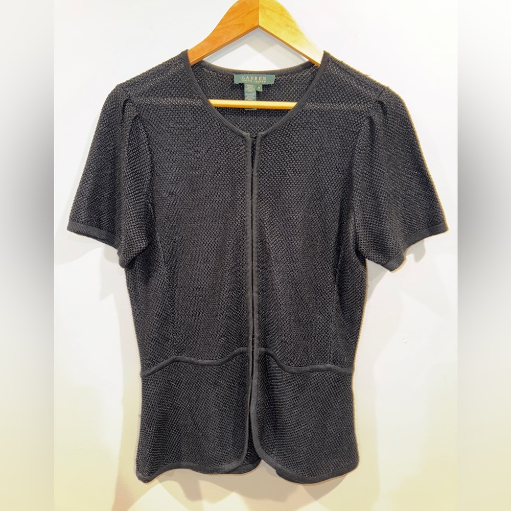 Women's‎ Ralph Lauren Black Knit Top Medium